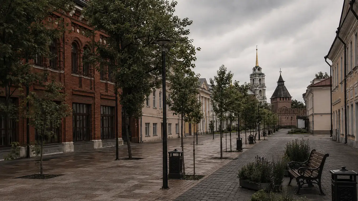 Центр Тулы рядом с кремлём
