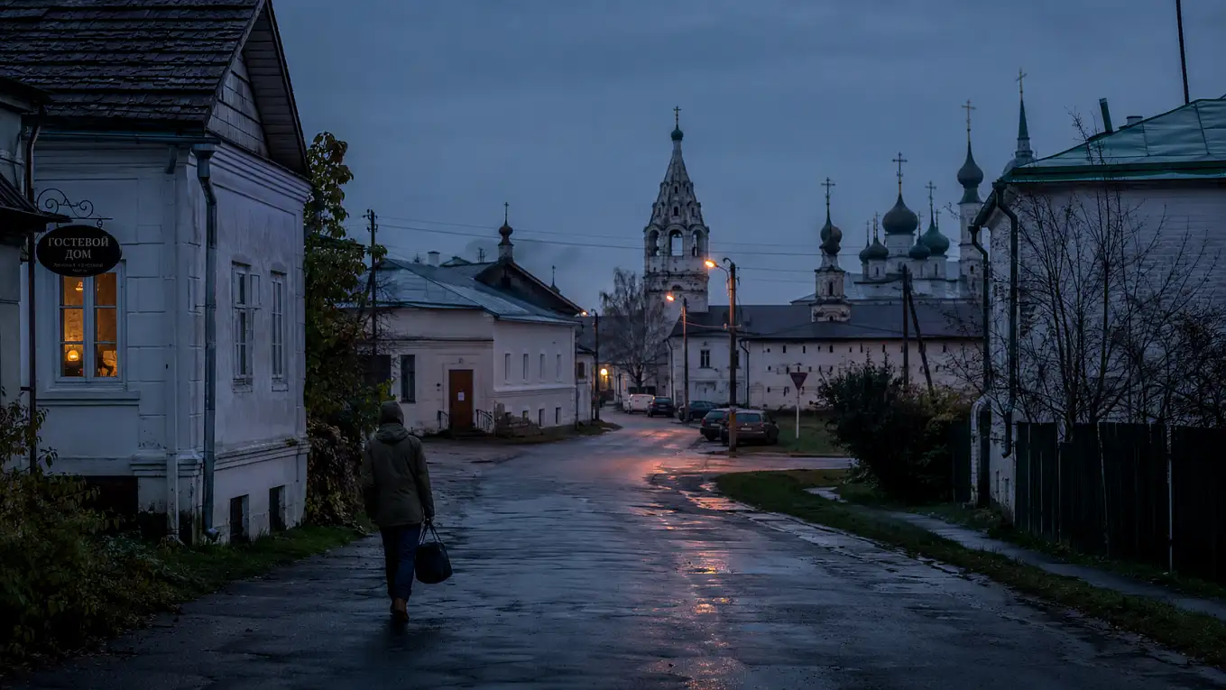 Однодневная прогулка по старому городу недалеко от Москвы