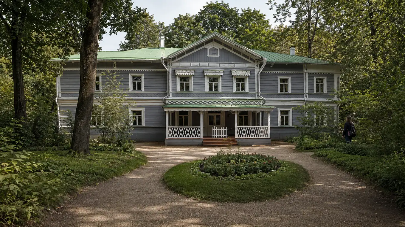 Деревянный дом Петра Чайковского в музейном парке Клина
