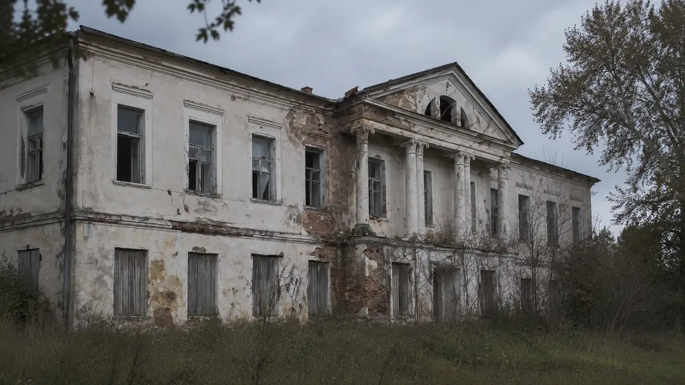 Фасад главного дома усадьбы Млевичи